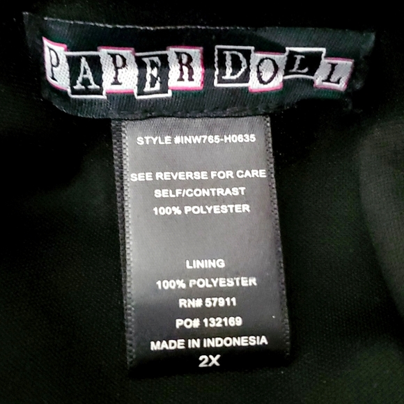 🆕️ PAPERDOLL Black & Turquoise Chiffon Dress WOMEN'S SIZE: 2X - Picture 11 of 11